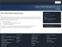 Tablet Screenshot of goldenwealthmgmt.com
